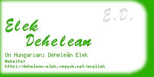 elek dehelean business card
